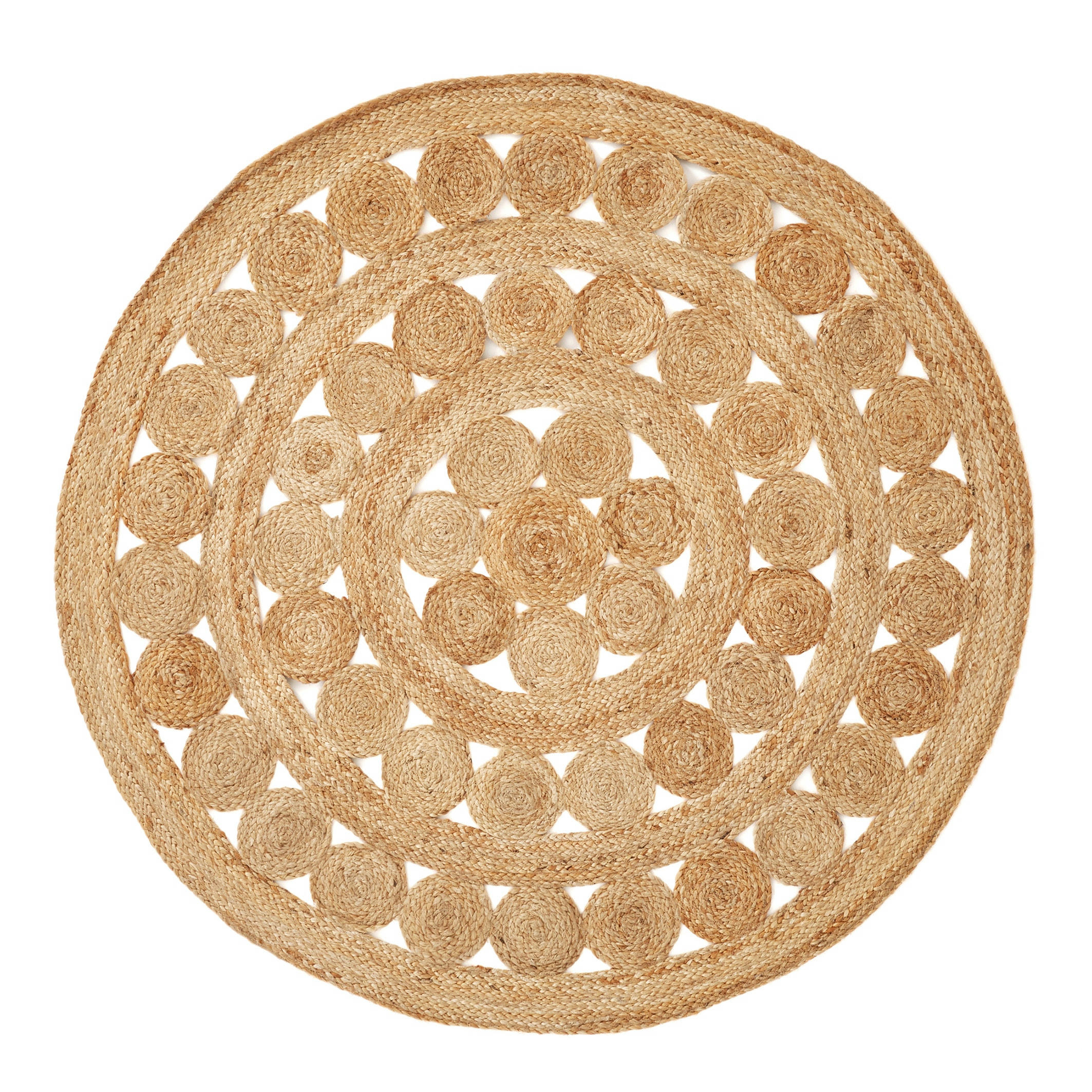 Tapis rond en jute, Aftas