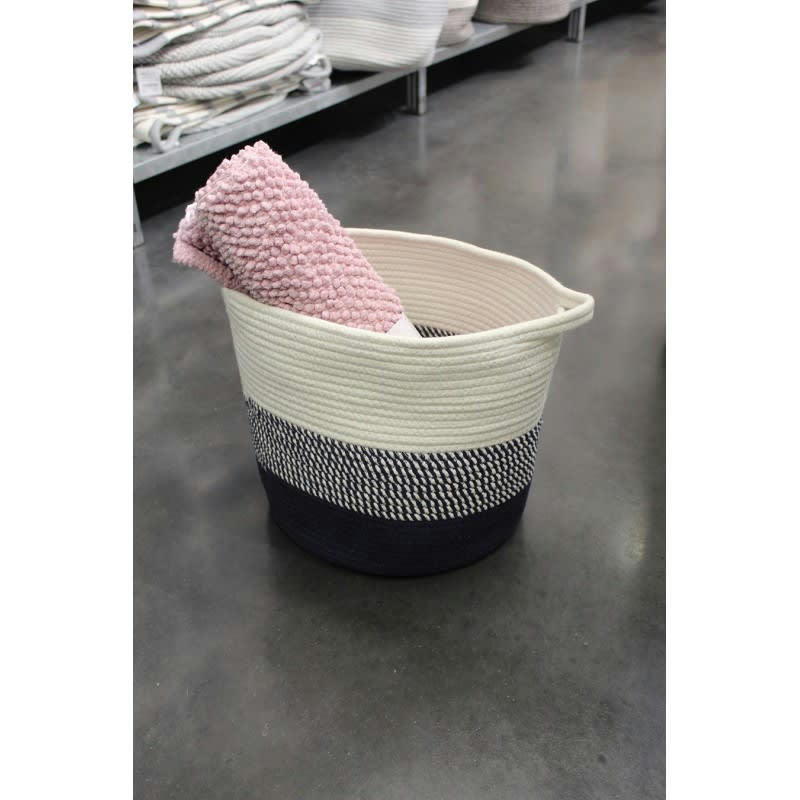 COTON - Lot de 3 paniers rond en corde tressée