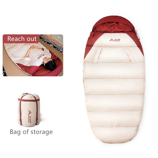 NNEOBA 3-4 Season Wearable Sleeping Bag Lightweight Waterproof White