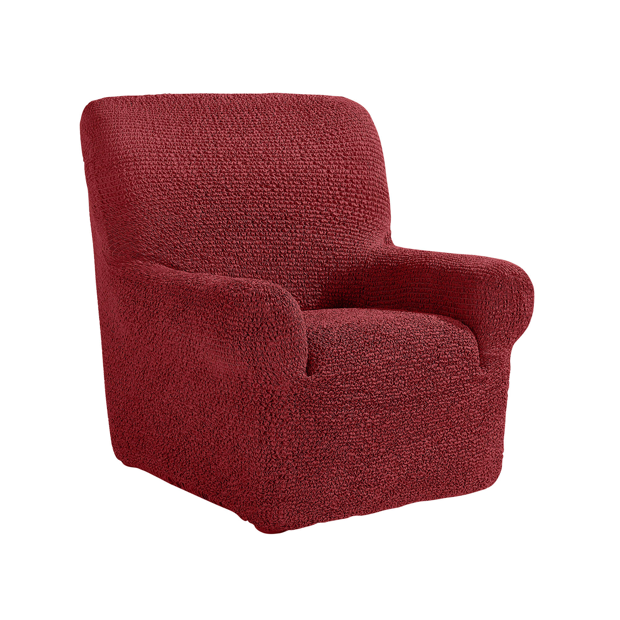 Housse bi-extensible microfibre gaufrée pour fauteuil et canapé