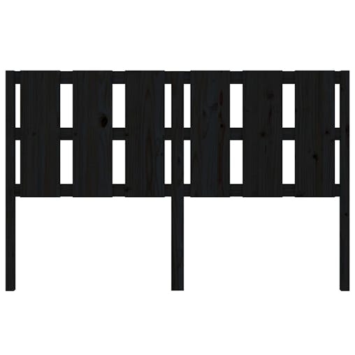 NNEVL Bed Headboard Black 155.5x4x100 cm Solid Wood Pine