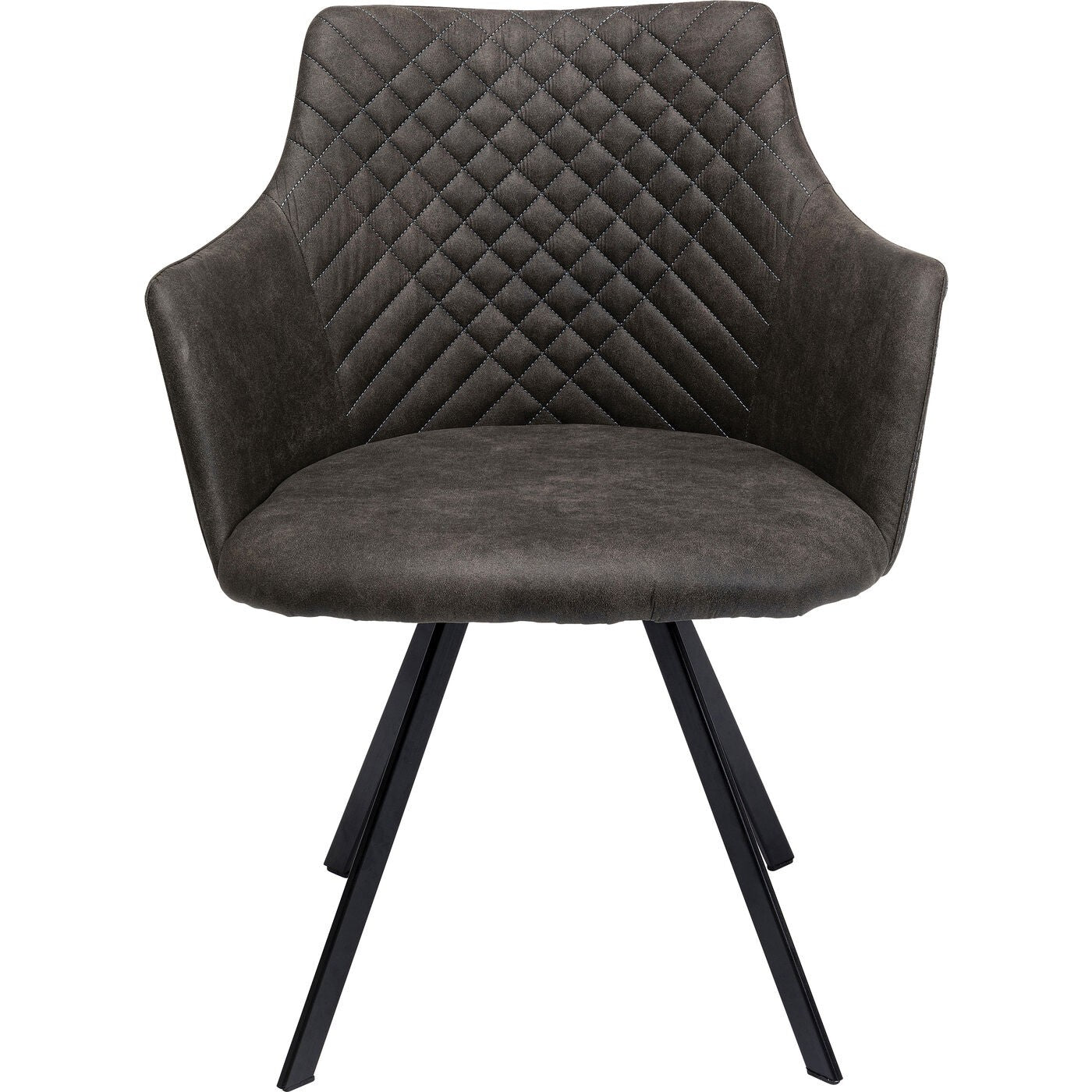 Kare Design Draaistoel met armleuningen Coco antraciet