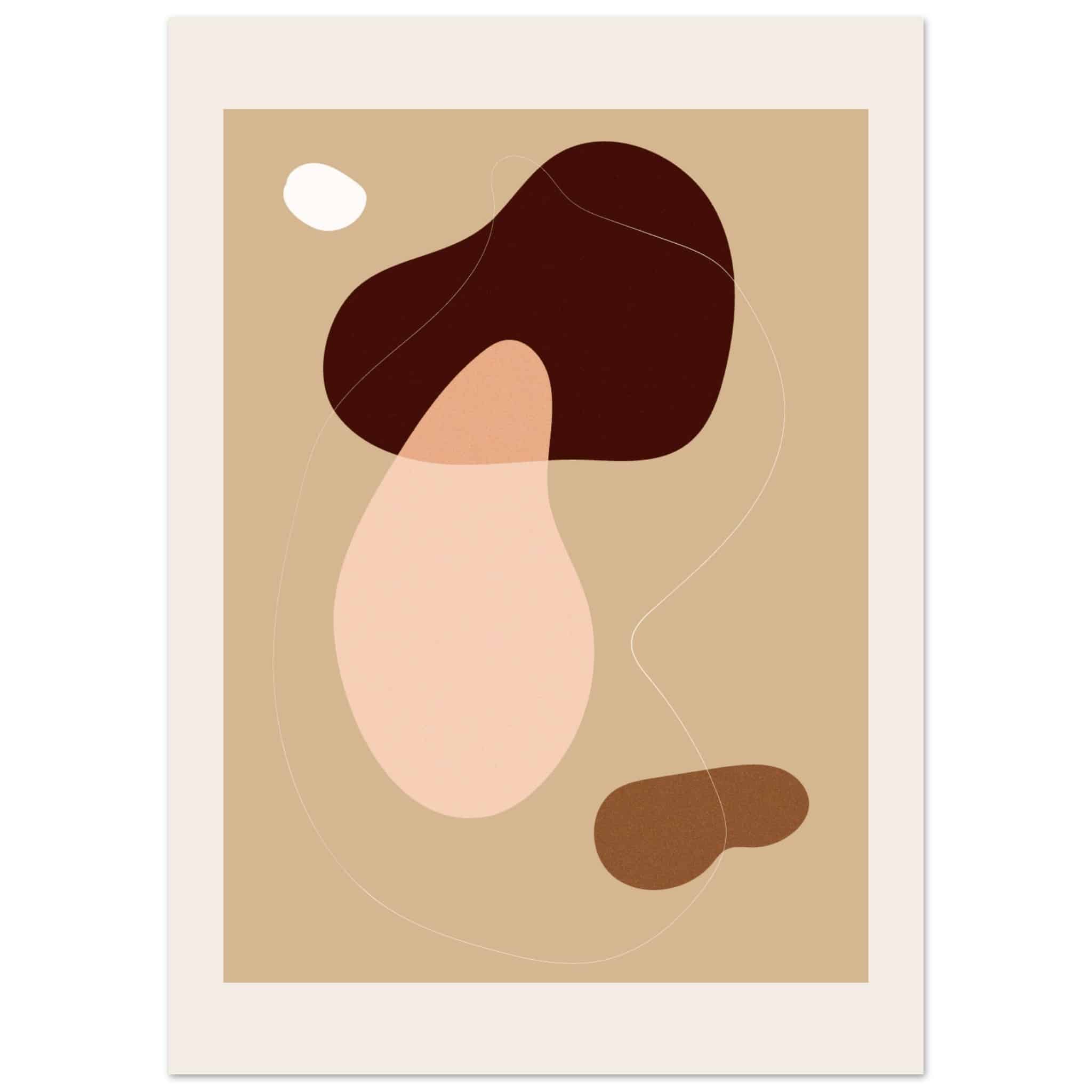 Artfulprints Boho wall art - Abstract earth III  poster 50x70 cm