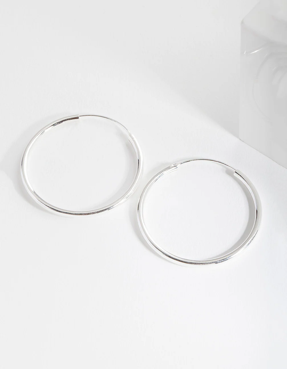 Sterling Silver Thick Hoop Earrings