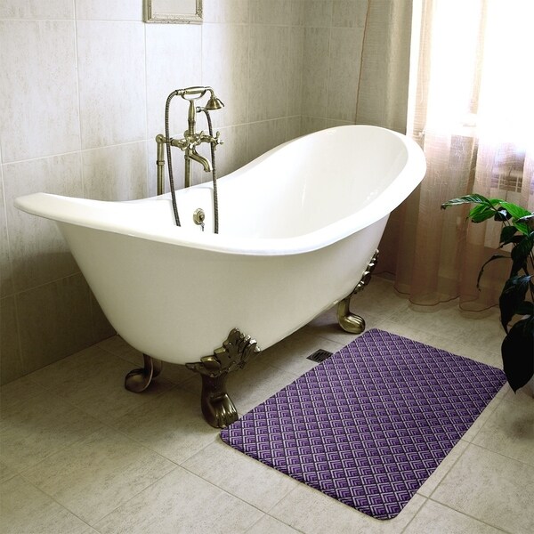 Reverse Geometric Ombre Pattern Bath Mat