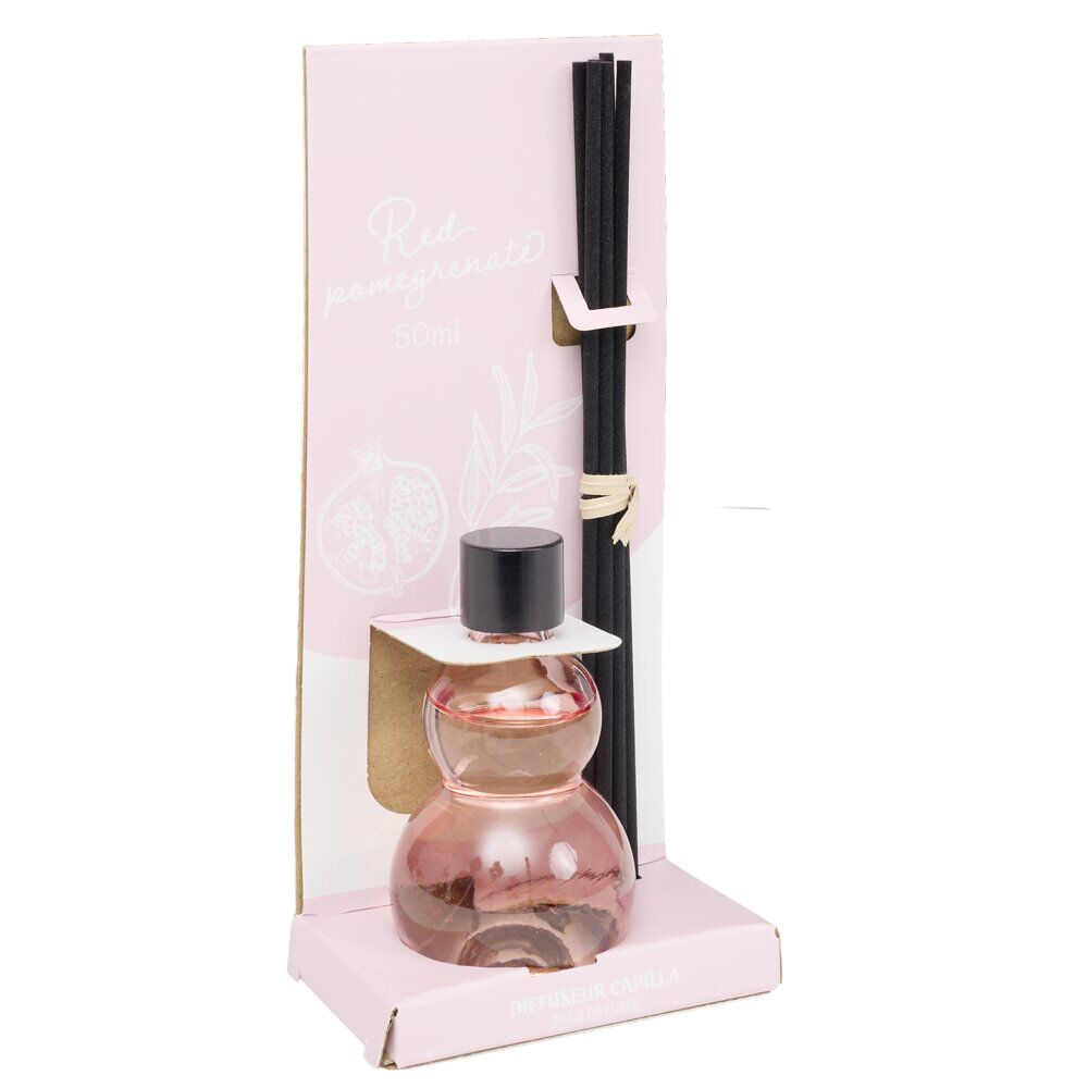 Diffuseur à bâtonnets 50ml Capilla en verre noir Ø5xH8,5cm (4 modèles)