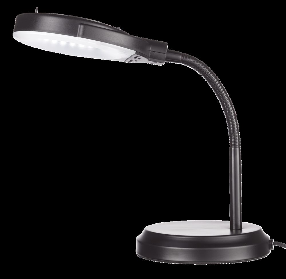 NOMA LED Desk Lamp & Magnifier, 20-in, Black