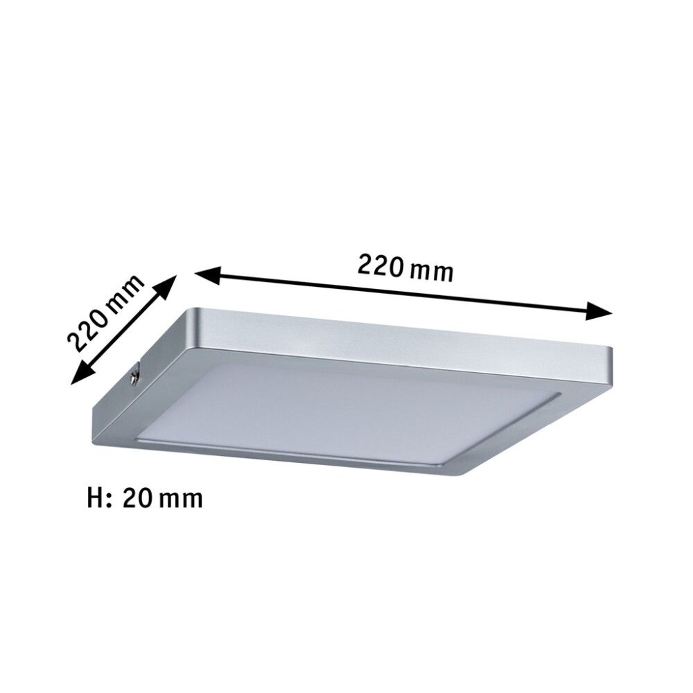 PANEL PAULMANN ATRIA LED 220X220MM 20W KROM