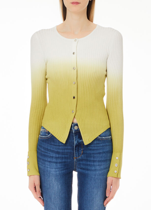 Cardigan in maglia d&eacute;grad&eacute;