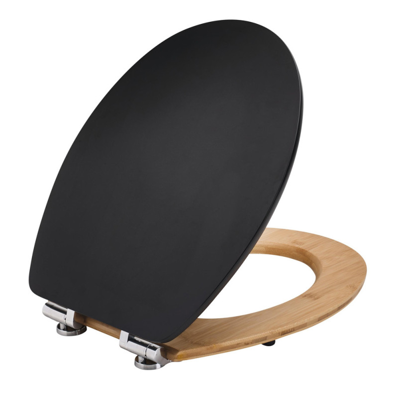 Abattant de toilette Diplomat Black Bamboo noir WIRQUIN