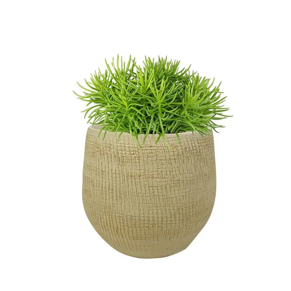 Ter Steege Plantenpot - moderne look - beige - 22 x 20 cm