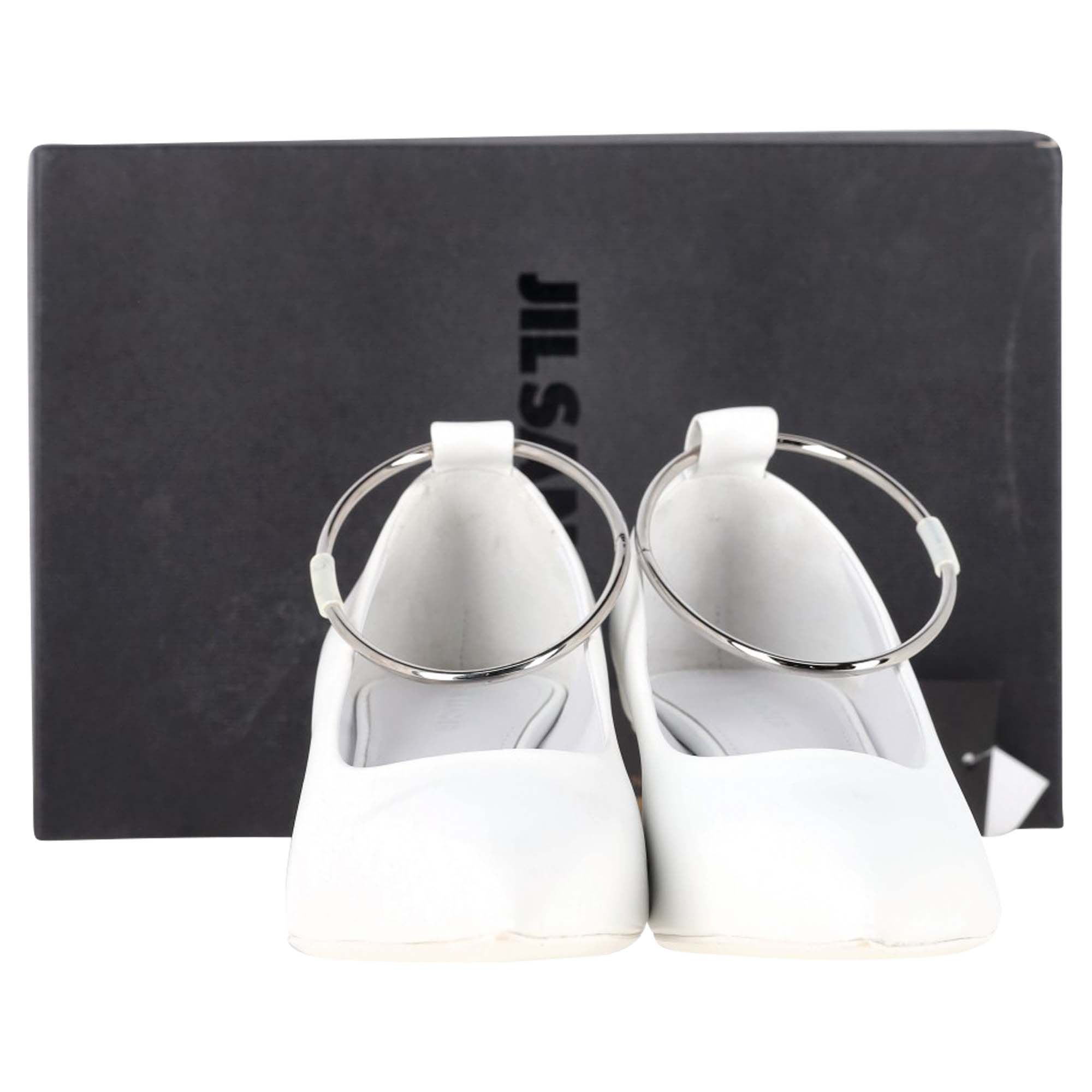 Jil Sander Preloved Alima Pumps in White Leather