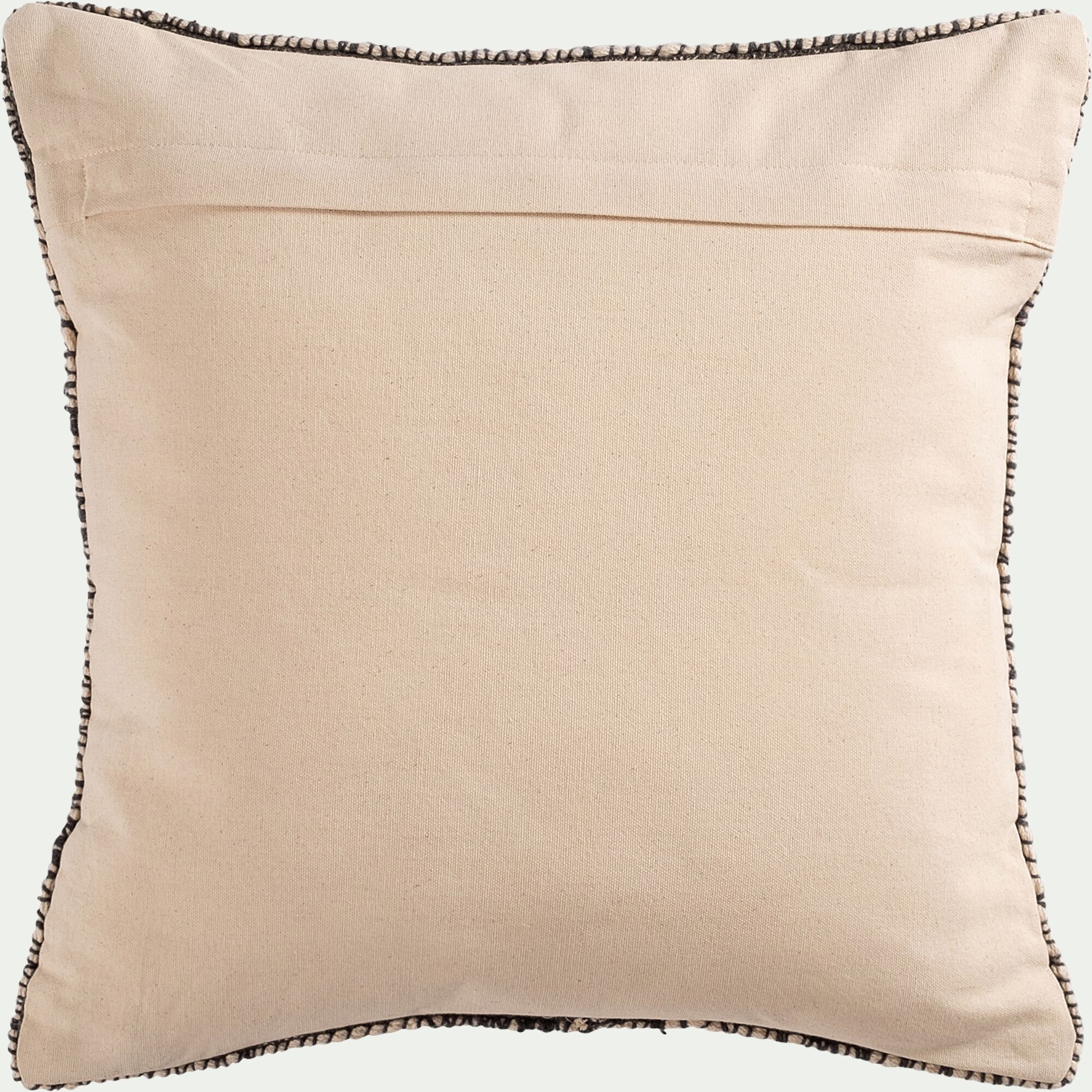 ADAMA - Coussin finition passepoil en coton 45x45cm - gris