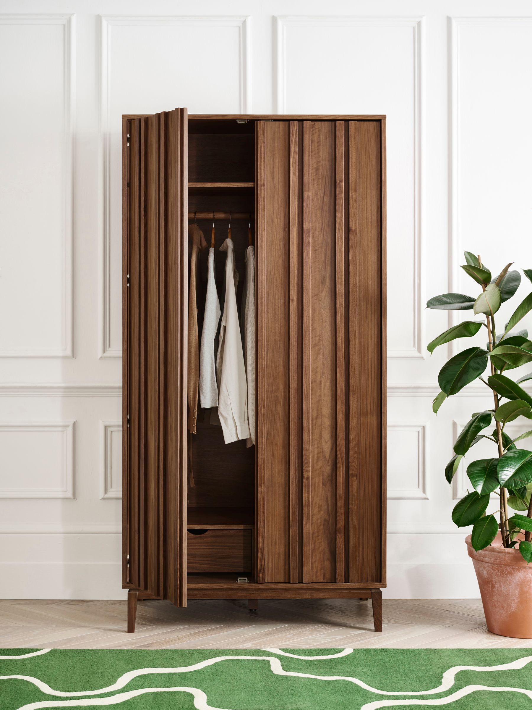 Jasper Conran London Brown Belgrave Walnut Wardrobe