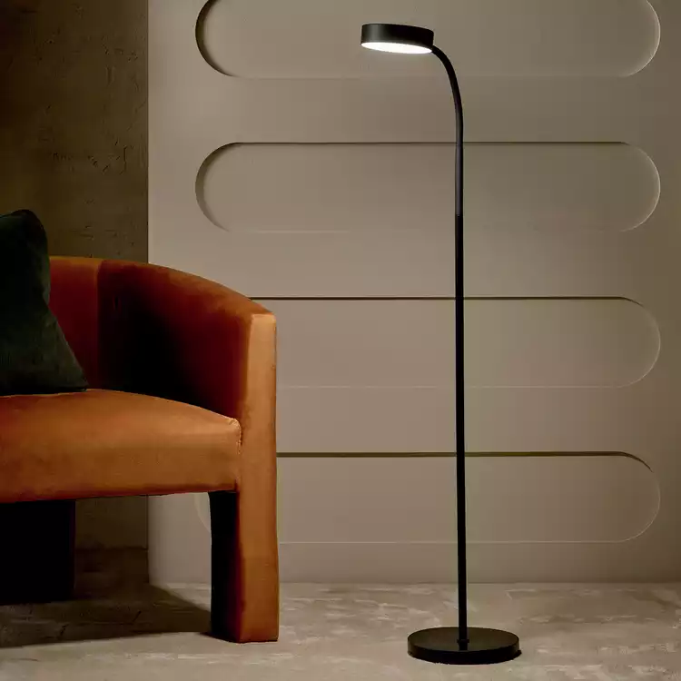 Habitat Mopsa Rechargeable LED Reading Floor Lamp - Black
