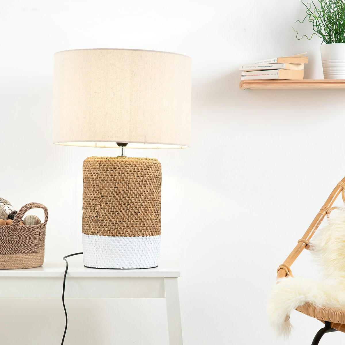 MANAO - Lampe de table en concrete marron