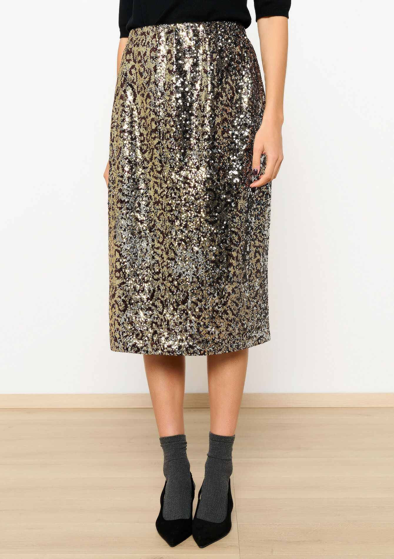 Kokerrok met pailletten