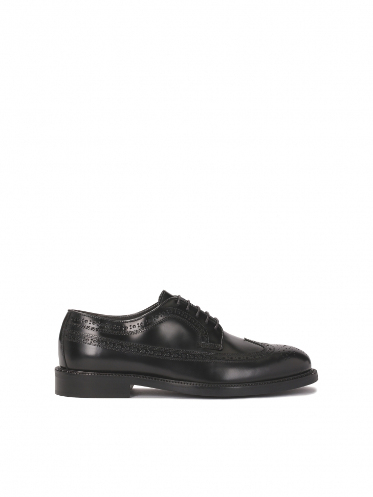 Black brogues on a leather sole