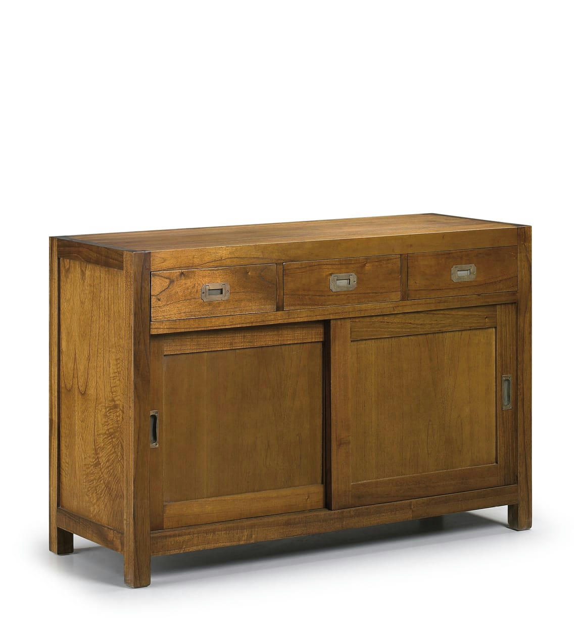 STAR - Buffet en bois de mindi beige 4 tiroirs 2 portes L200