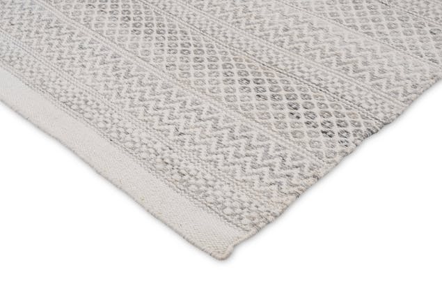 Hazel Cream and Grey Indoor Outdoor PET Runner Rug
