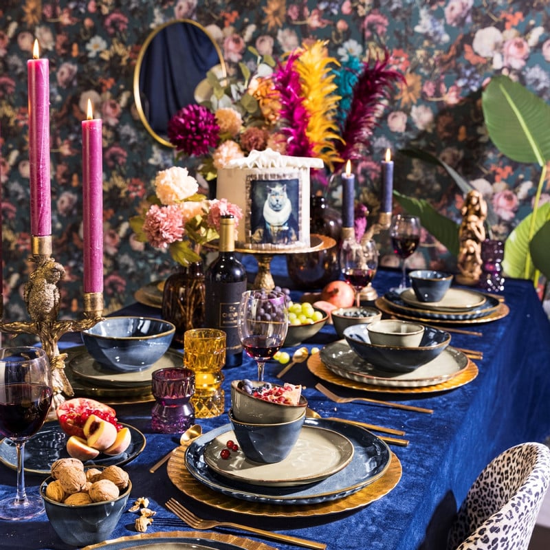 Dinerkaars rustiek - framboos - &Oslash;2x24 cm