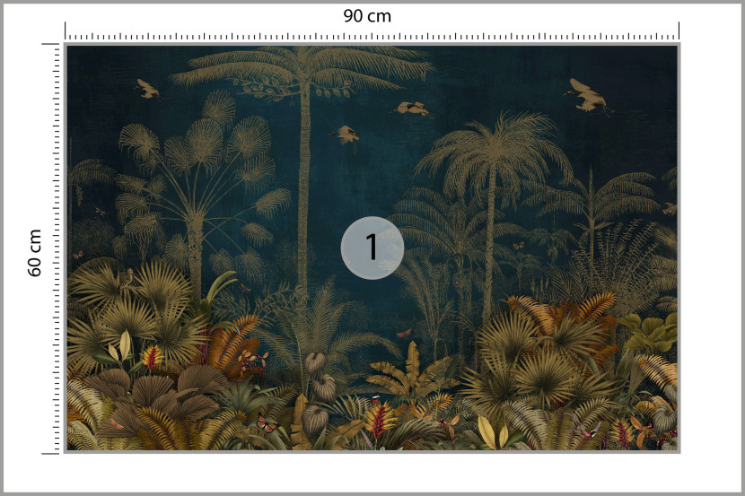 Fototapeta Tropikalny Las Styl Vintage 90x60cm