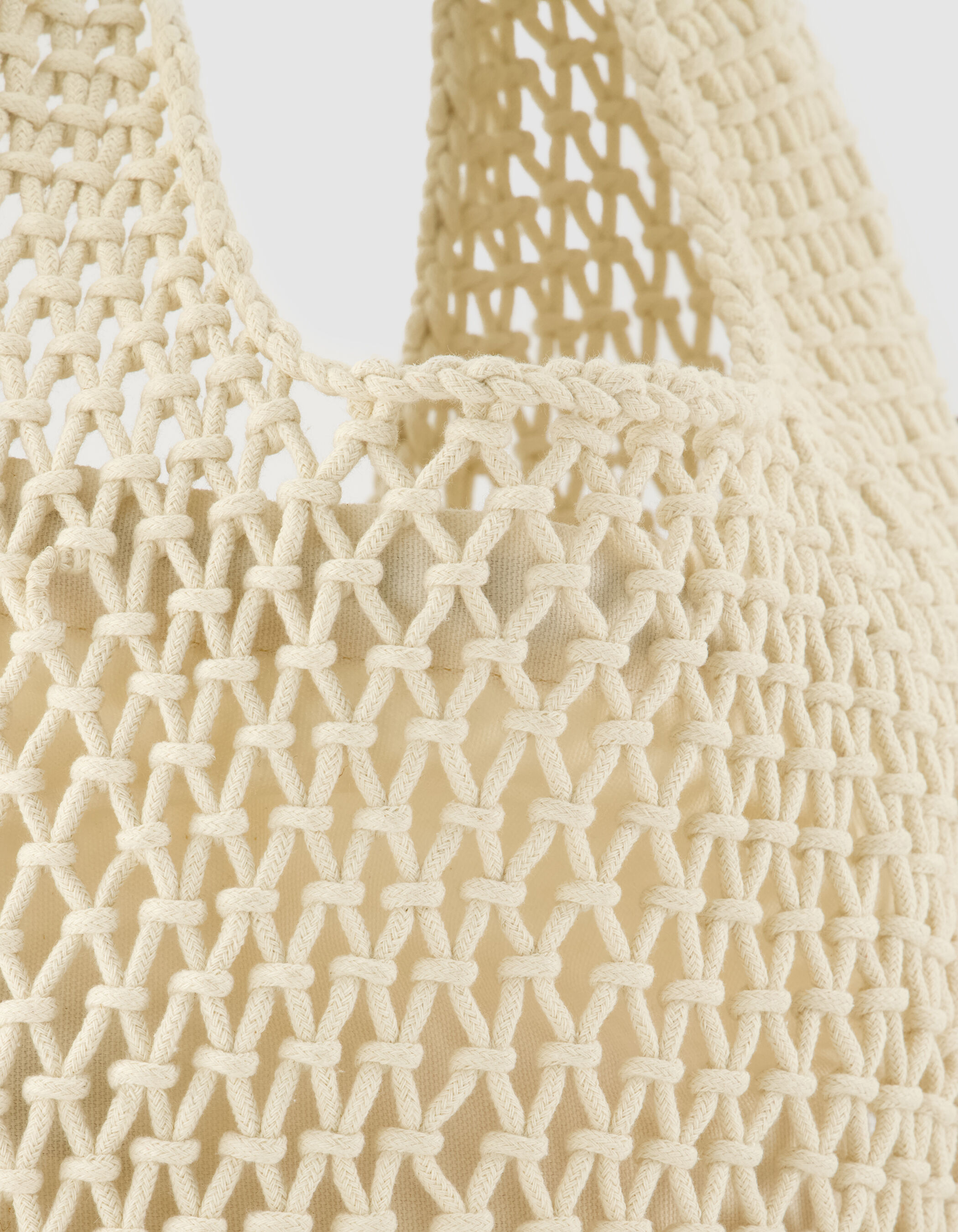 Sac Hobo beige crochet Femme
