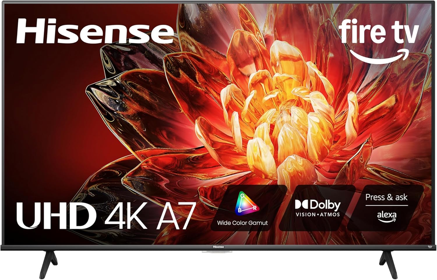 Hisense 55 Class A7 Series (55A7NF 2025 Model) 4K UHD Smart Fire TV  Voice Remote with Alexa  Wide Color Gamut  HDR10+  Dolby Vision  Dolby Atmos  Game Mode  ALLM  Stream Live TV Without Cable