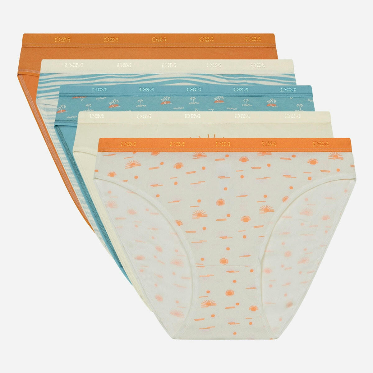 Lot de 5 slips pockets coton