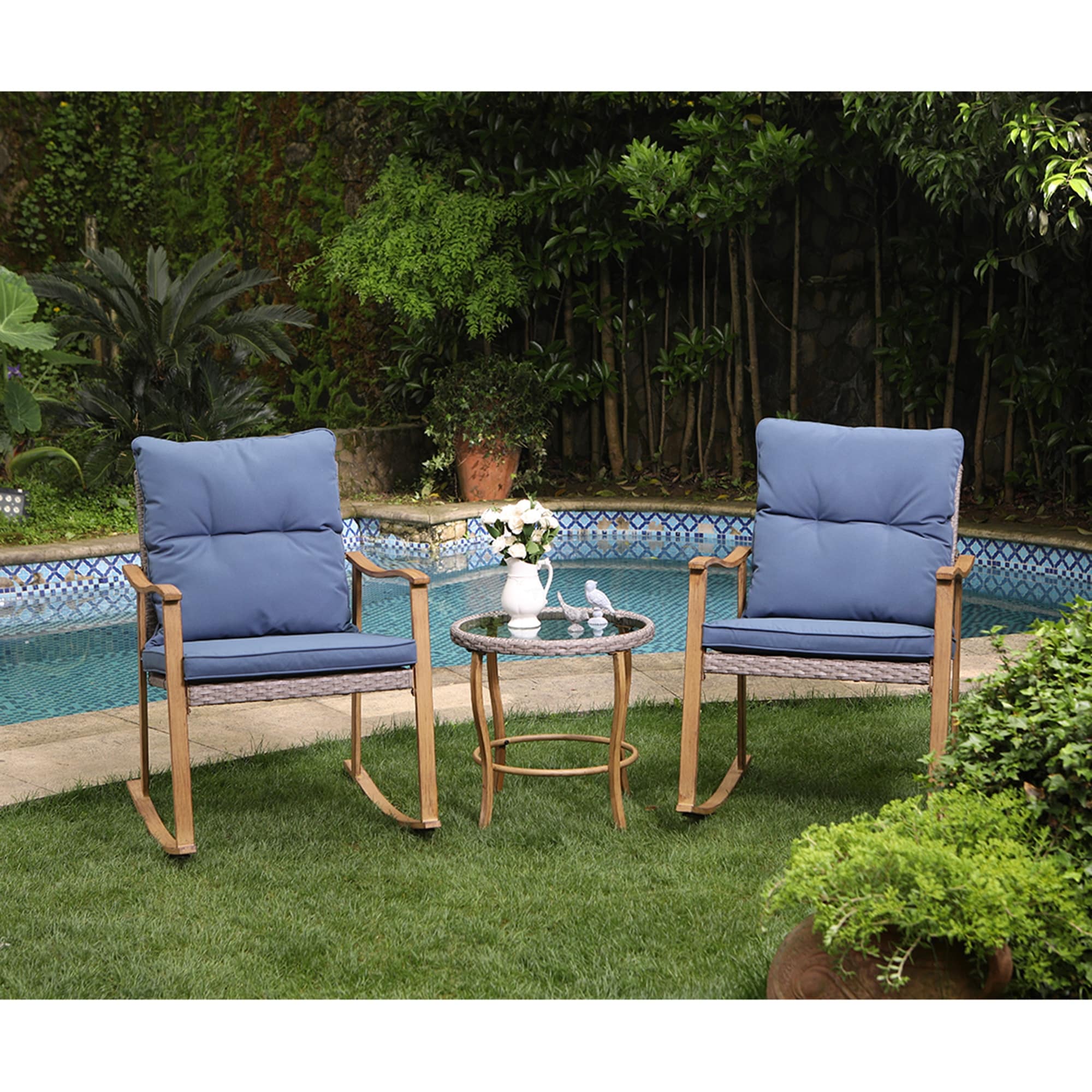COSIEST Outdoor Patio 3 Piece Bistro Set