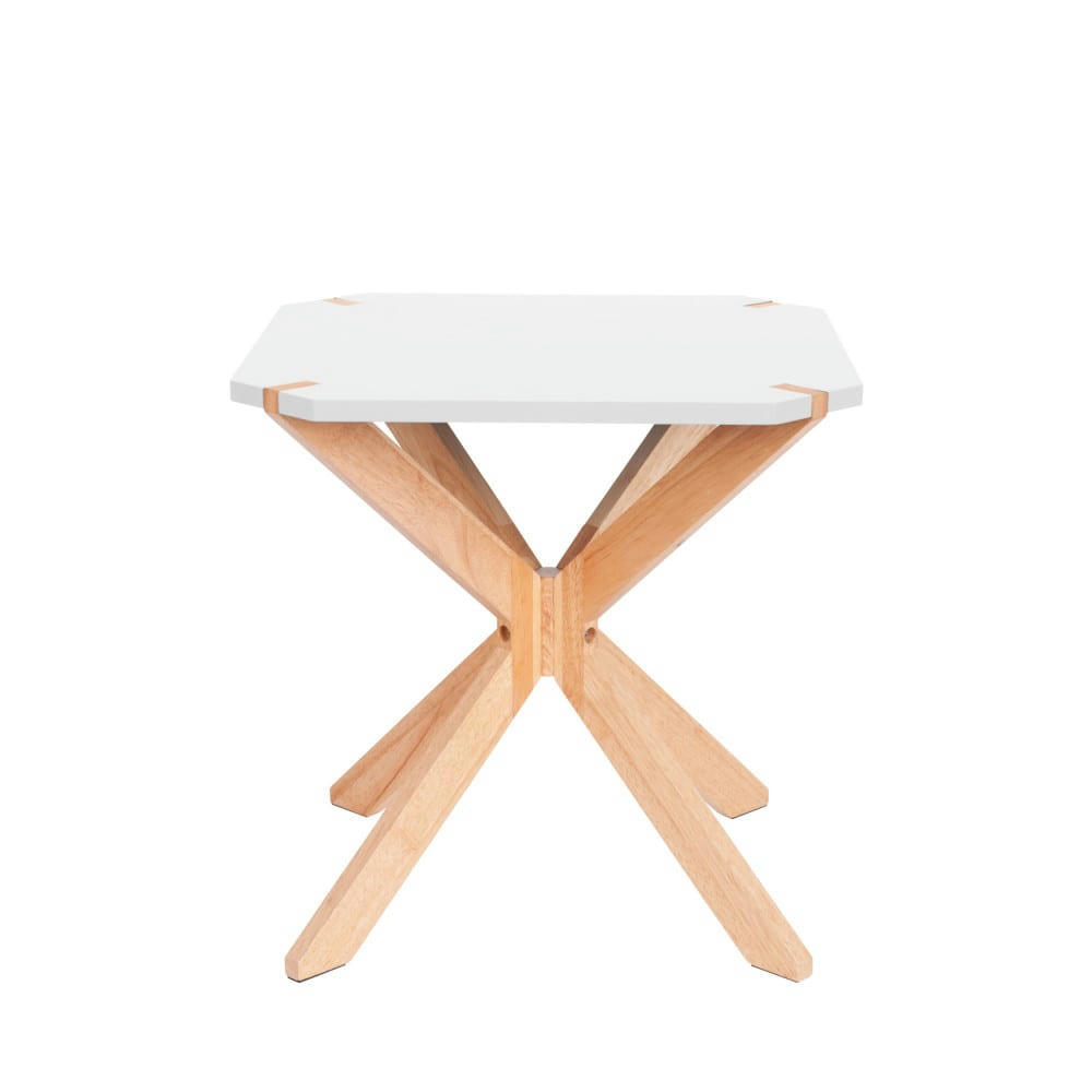MISTER X - Table d'appoint en bois blanc