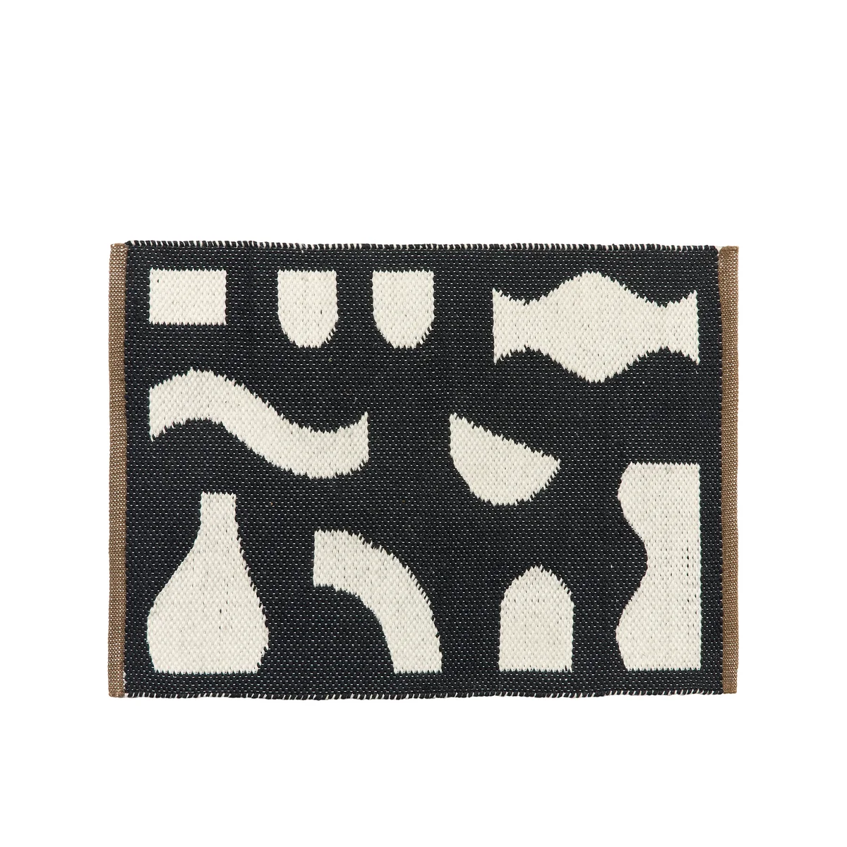 Broste Copenhagen - Ceres Fußmatte, schwarz / off-white
