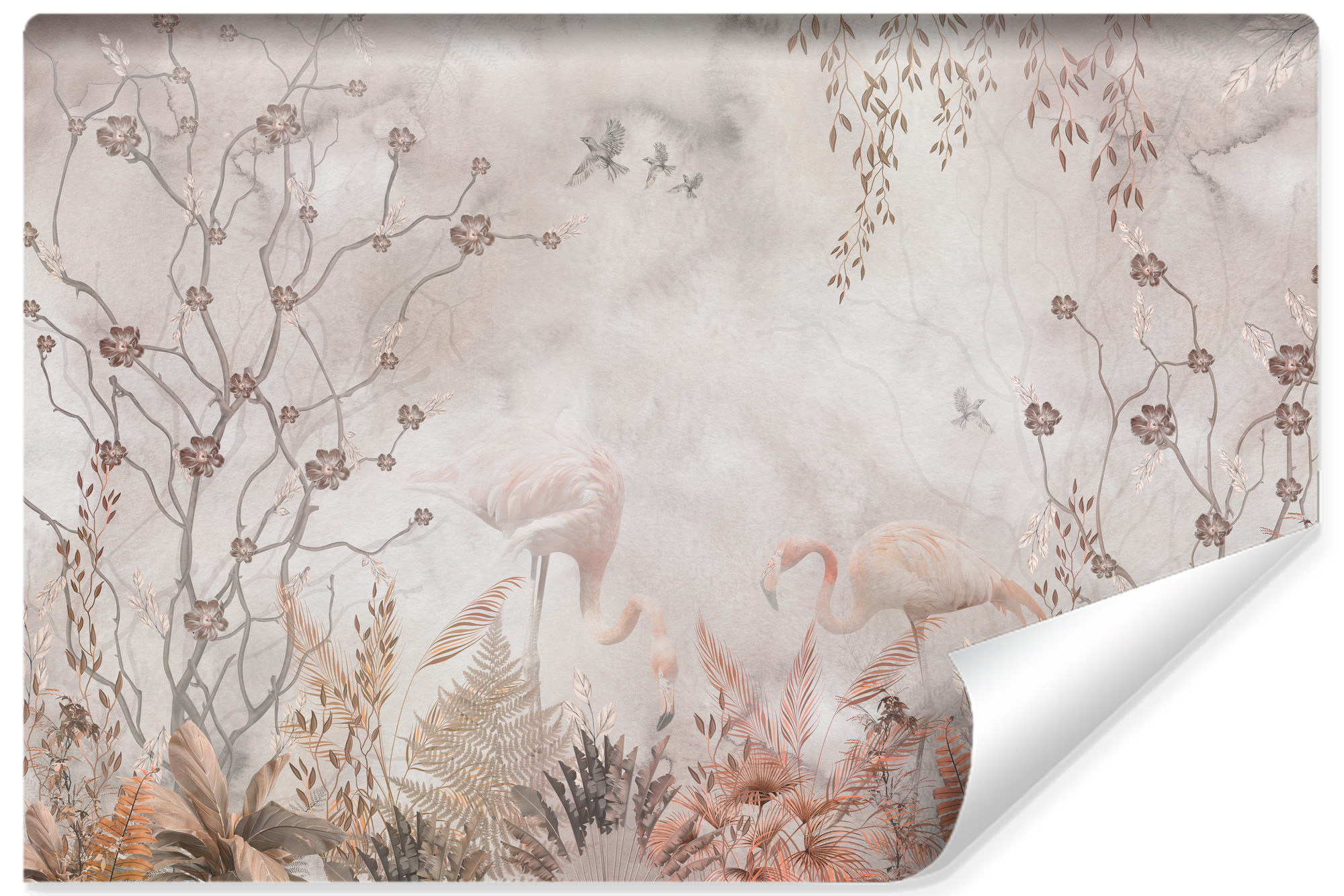 Fototapeta FLAMINGI Rośliny Tropikalne 90x60cm