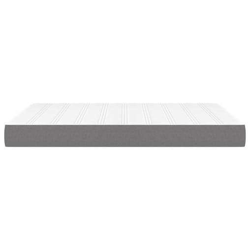 NNEVL Pocket Spring Bed Mattress Dark Grey 137x190x20 cm Full Fabric