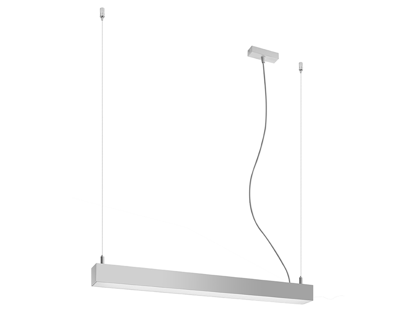 Lampa wisząca Pinne LED aluminiowa szara