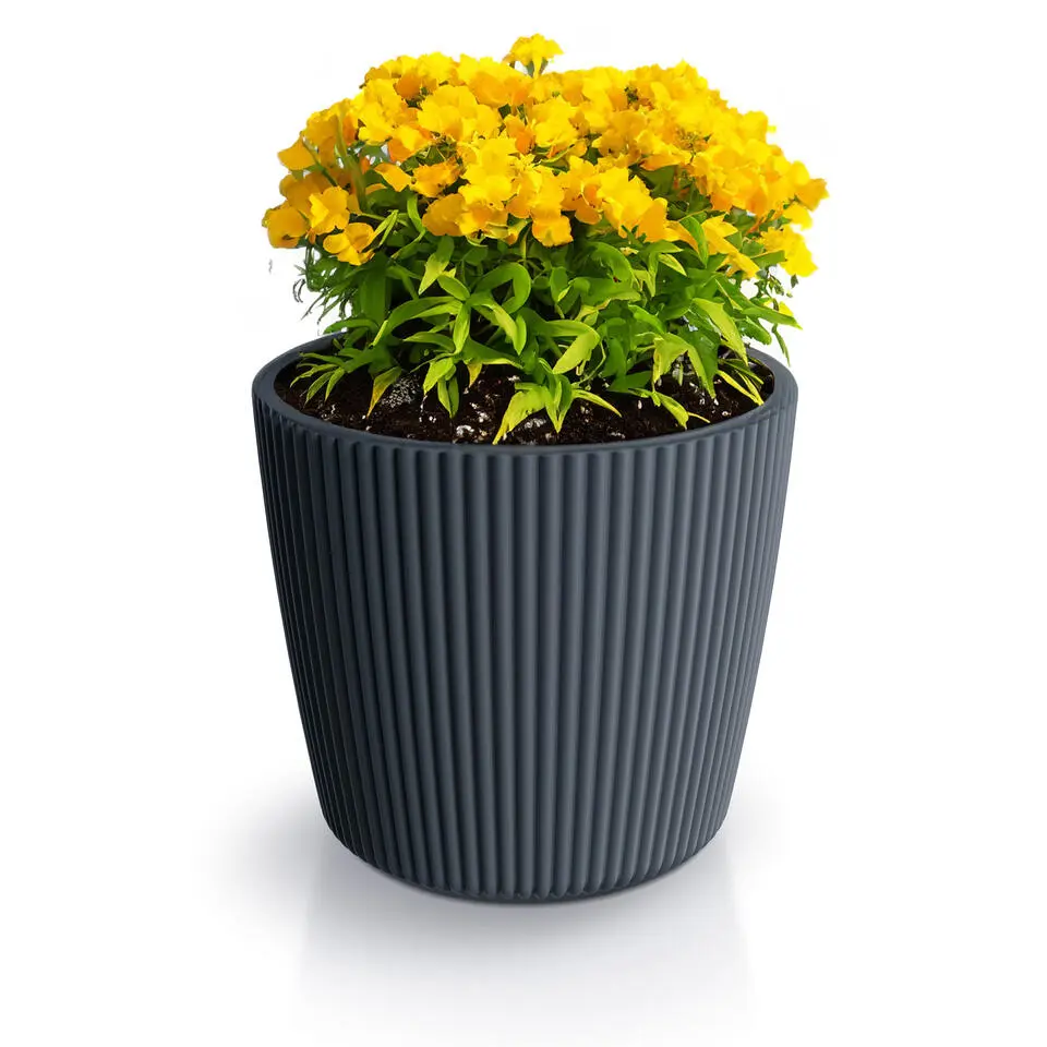 Prosperplast Plantenpot Buckingham - antraciet - D39 cm