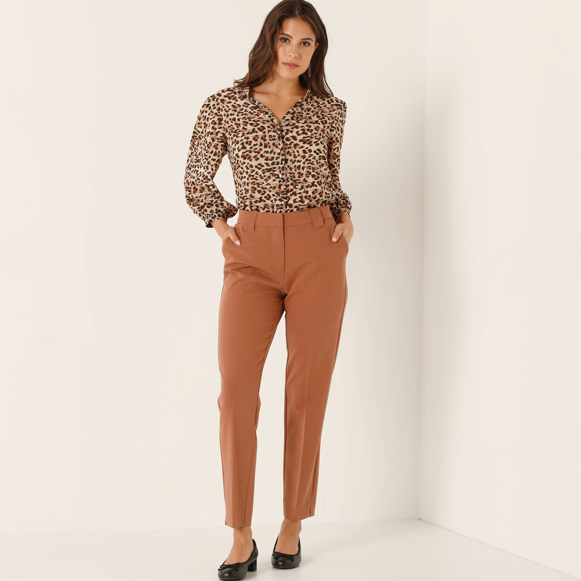Pantalon cigarette, fluide
