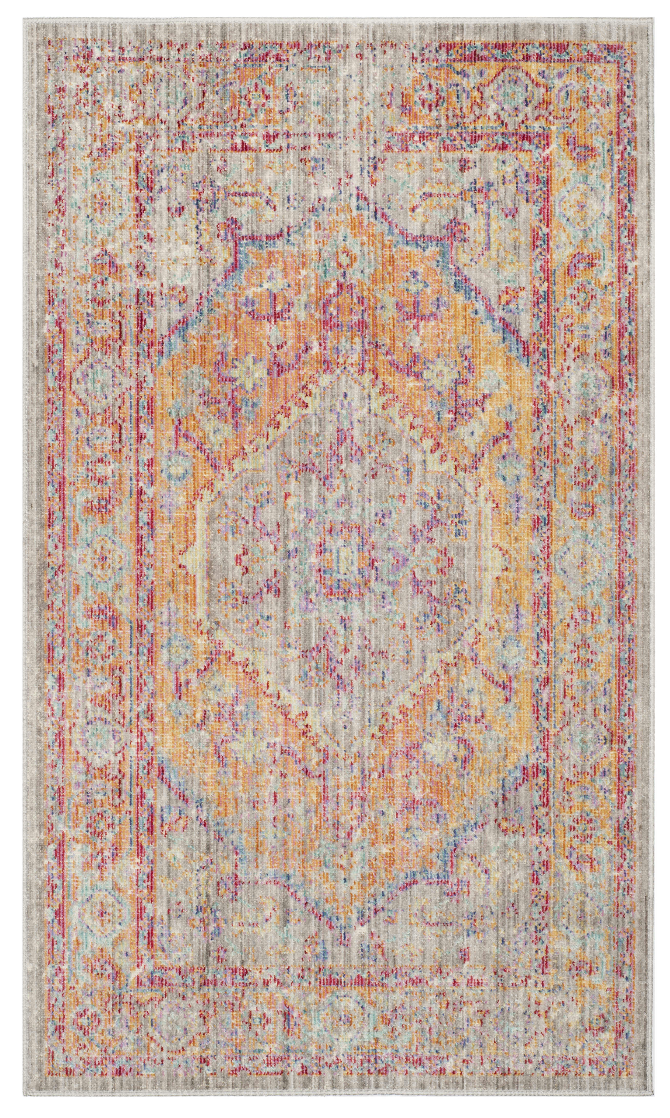 WINDSOR - Tapis de salon interieur en gris & or, 122 x 183 cm