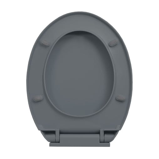 NNEVL Soft-Close Toilet Seat Grey Oval