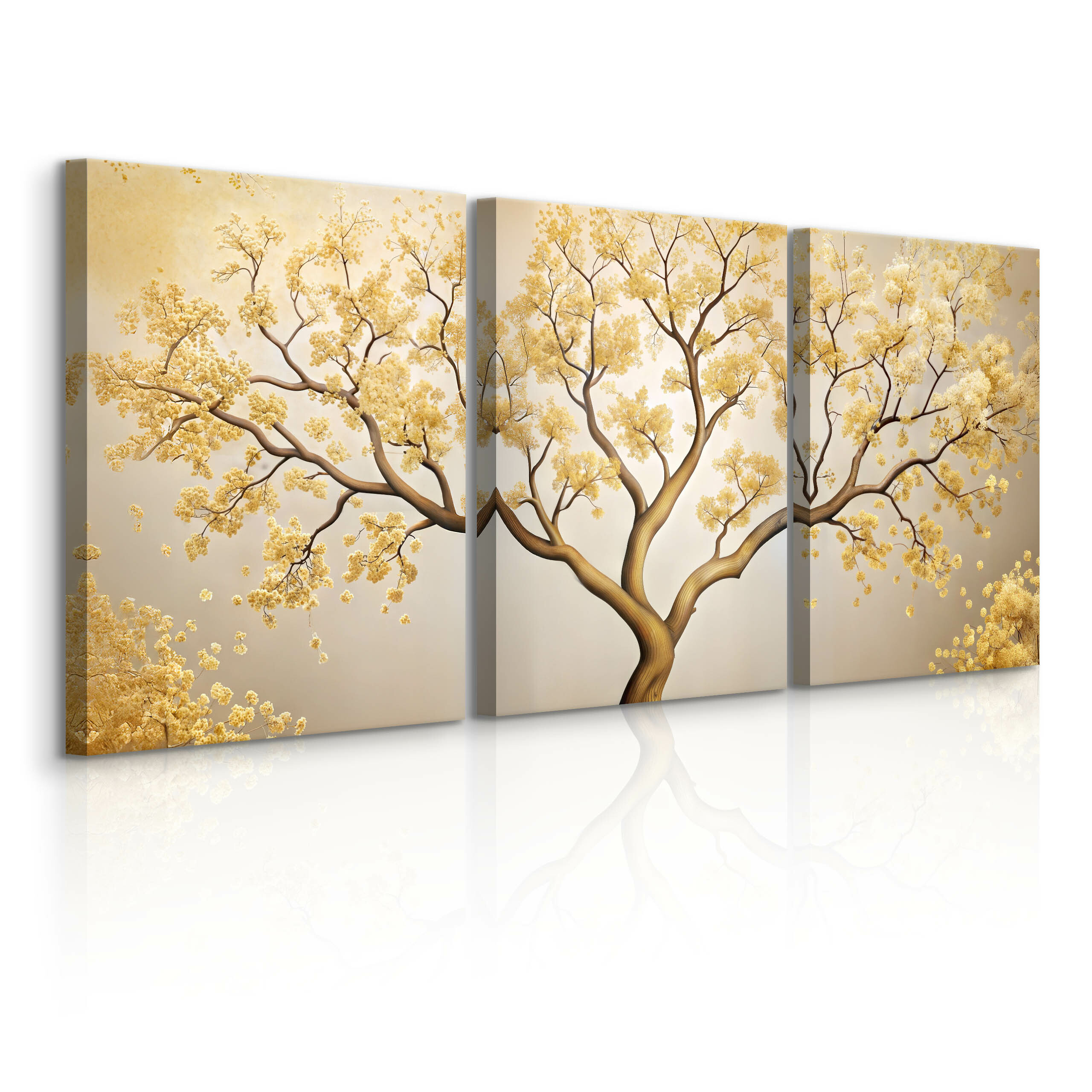 3x Obraz Set Abstrakcyjne Drzewo Natura Przyroda 30x40cm
