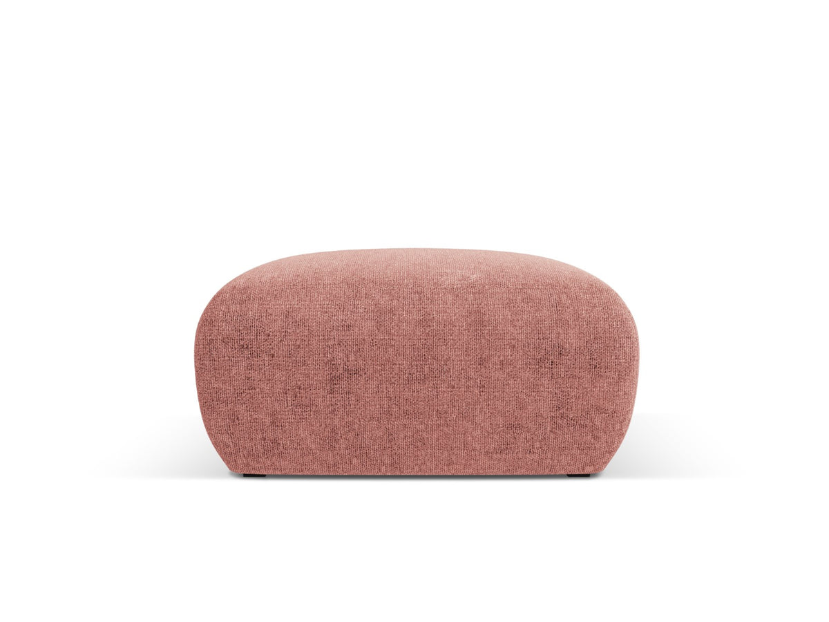 Cosmopolitan Design Poef Nolio chenille, roze - 75x75x36cm