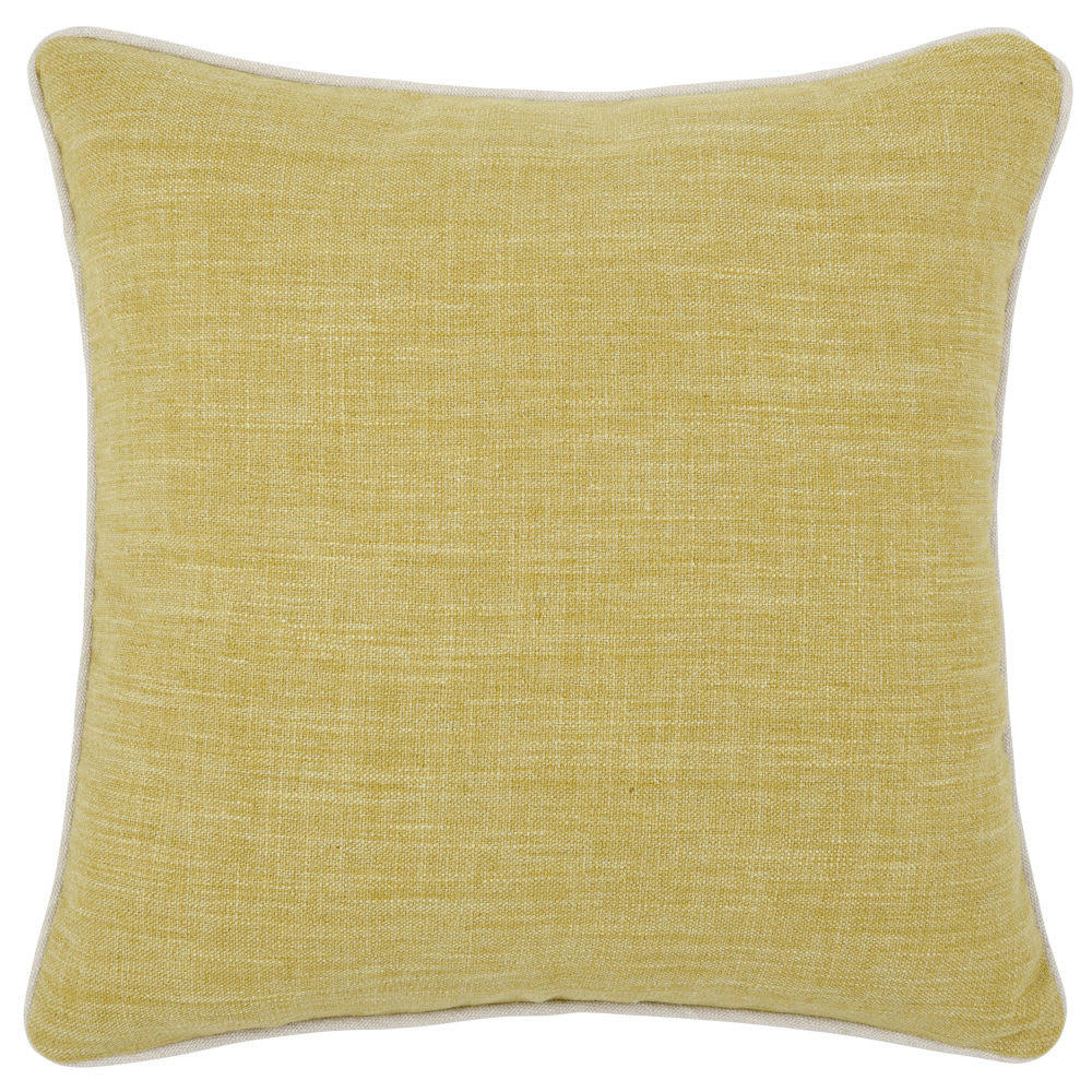 CALIE - Housse de coussin ocre et gris 40x40