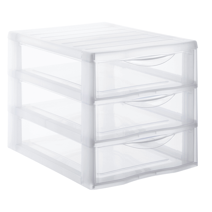 Módulo de arrumação com 3 gavetas