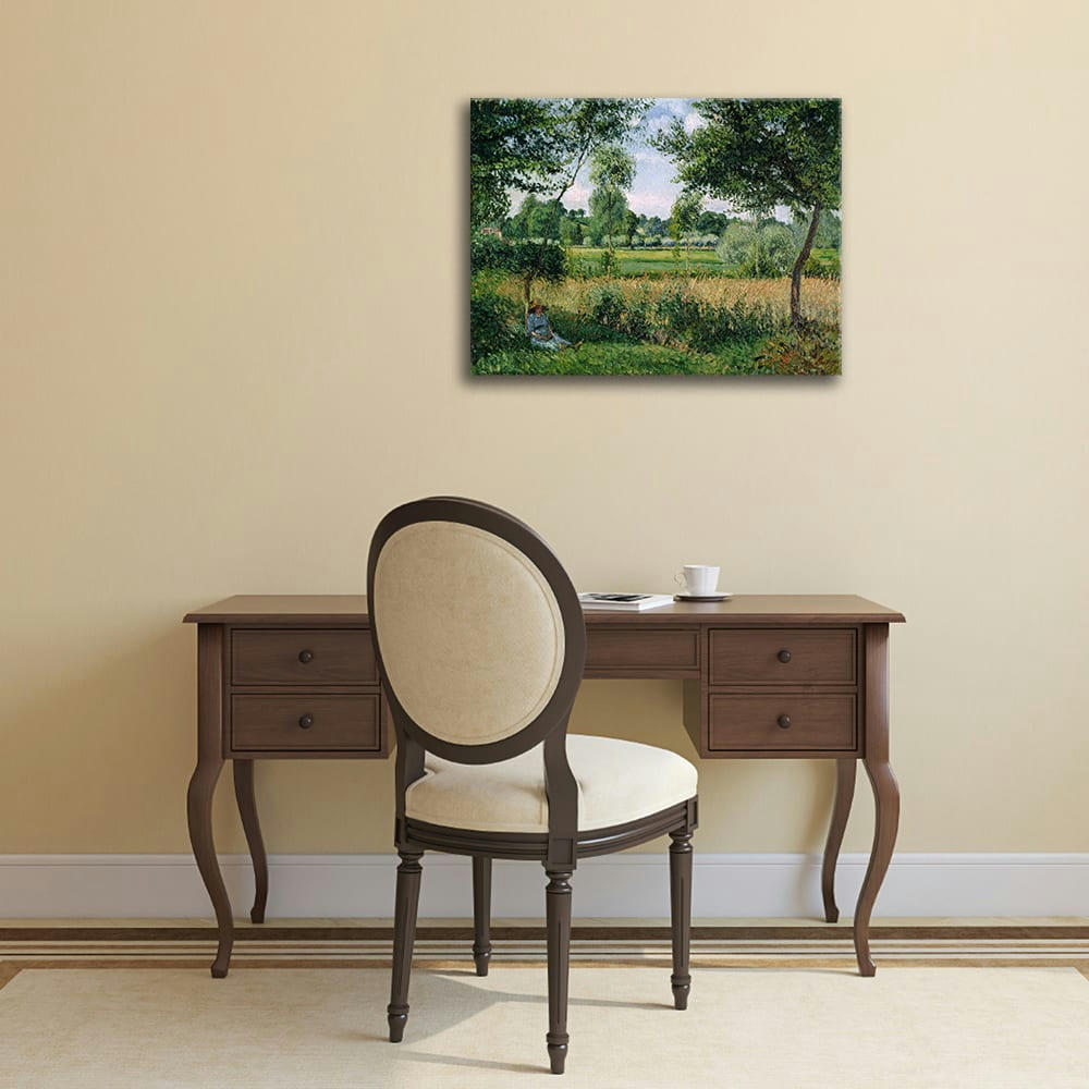 - Tableau effet de lumière du soleil au matin C. Pissarro 60x80cm