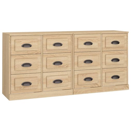 NNEVL Sideboards 2 pcs Sonoma Oak Engineered Wood