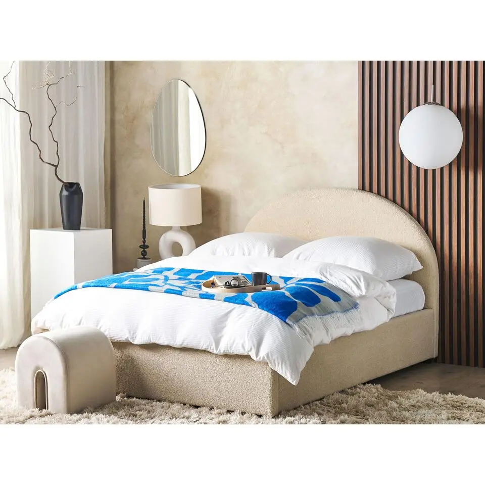 VAUCLUSE - Bed met opbergruimte - Beige - 140 x 200 cm - Polyester