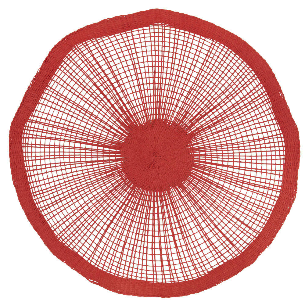 IGNACIO - Set de table rond en papier rouge