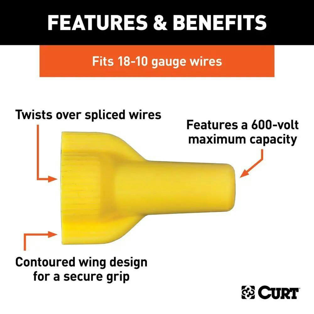 CURT Twist-On Wire Connectors (18-10 Wire Gauge, 100-pk)
