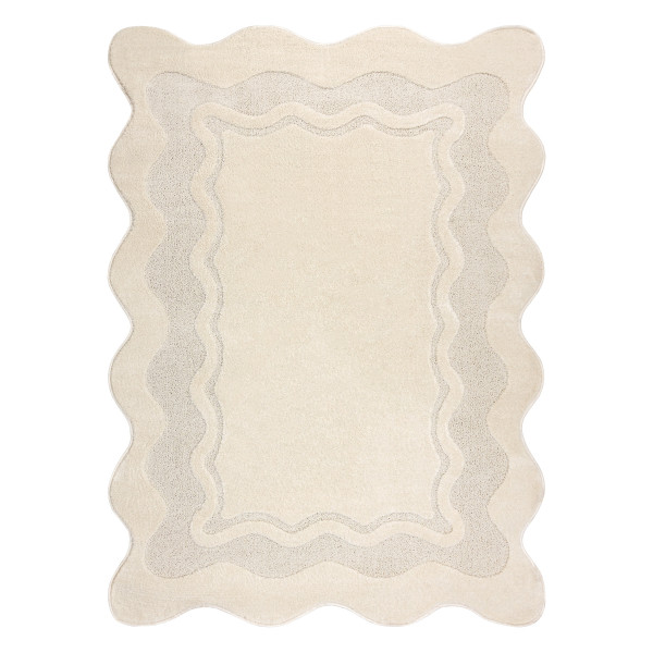 Dywan DUNE 2879 SHAPE krem - Ramka, strukturalny, nieregularny 133x190 cm