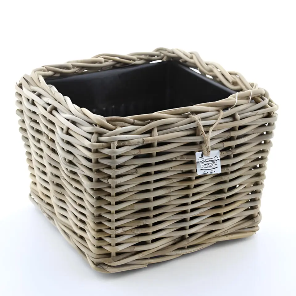 Van der Leeden Planten mand - vierkant - 38 x 30 cm - drypot